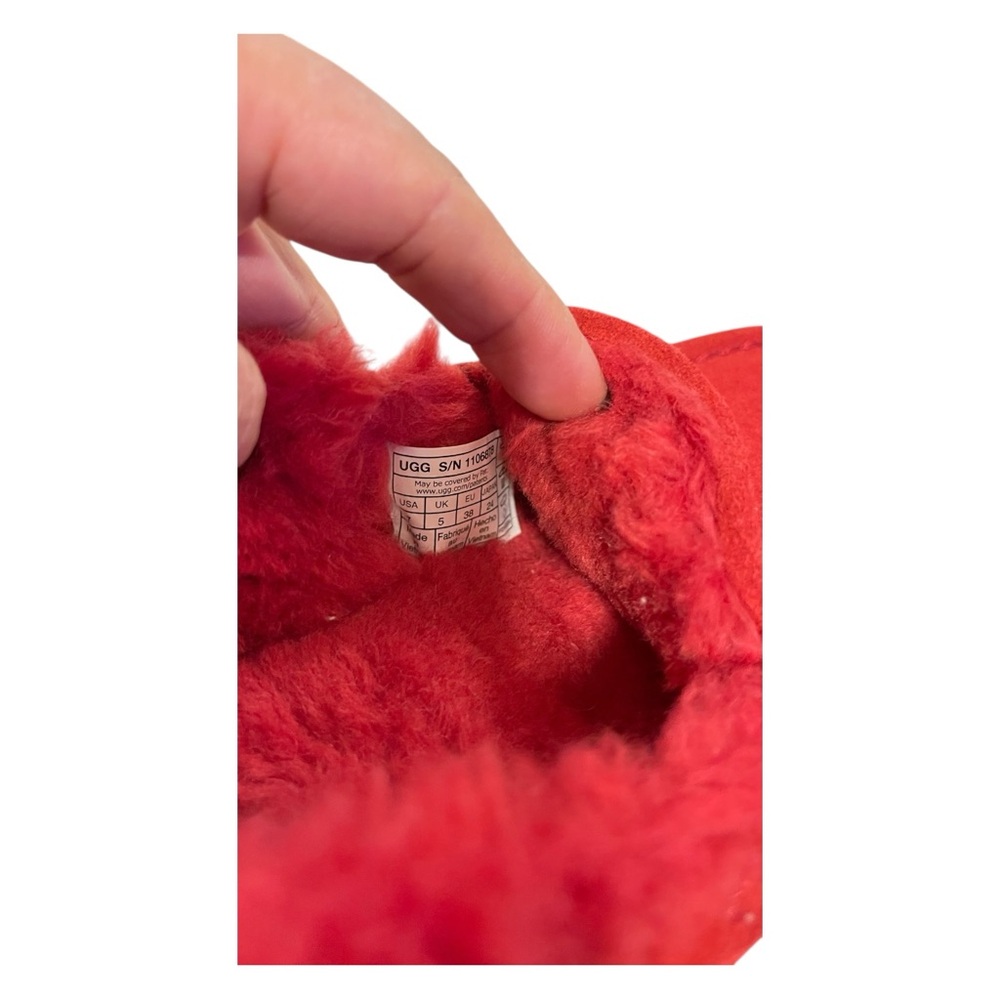 UGG Women's Red Cozy Moccasin Slippers - Picture 9 of 10